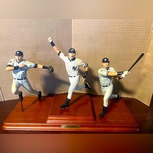 DEREK JETER Danbury Mint 3 Figure Triple Set 2004 Yankees MVP World Series 96 98